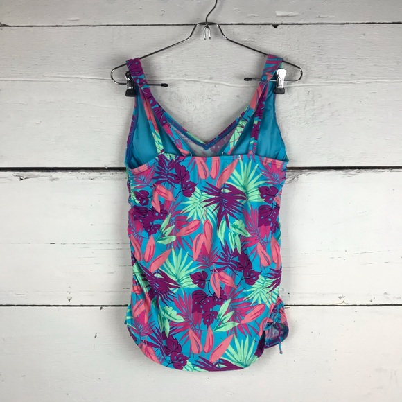Lands end swim tankini top v neck underwire - Picture 3 of 6